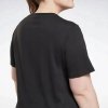 Reebok t-shirt czarny bawełniany damski koszulka duży napis Plus Size